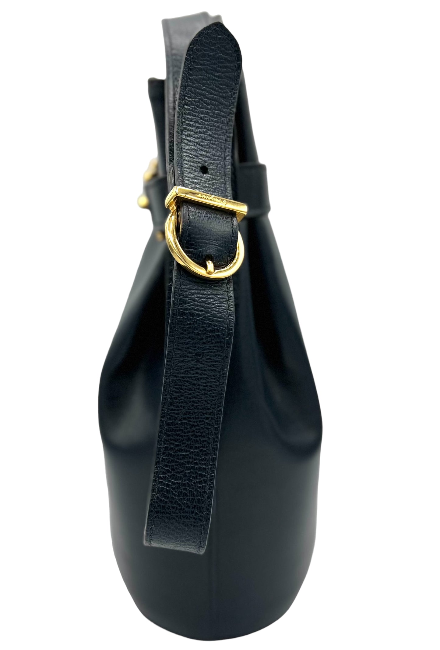 FERRAGAMO SHOULDER GANCINI BUCKET BAG