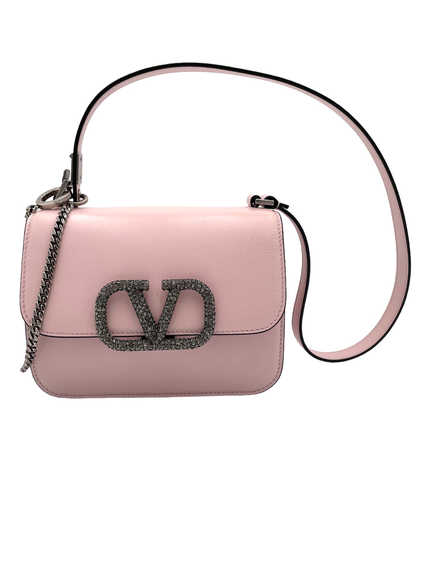 VALENTINO - V-SLING ROSE CANNAELLA LEATHER SHOULDERBAG