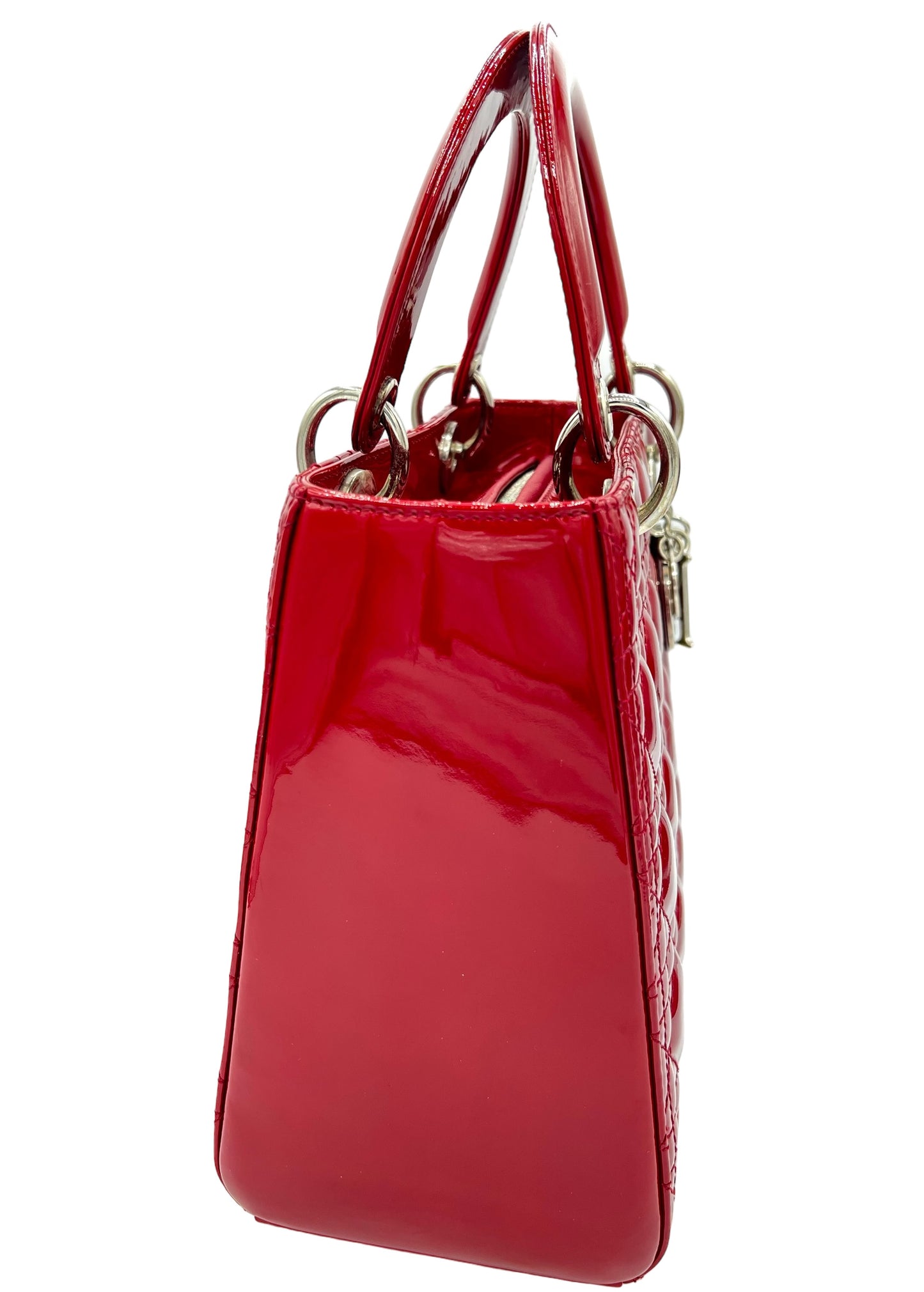 DIOR PATENT LEATHER SMALL BAG SHINY CHERRY