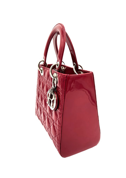 DIOR PATENT LEATHER SMALL BAG SHINY CHERRY