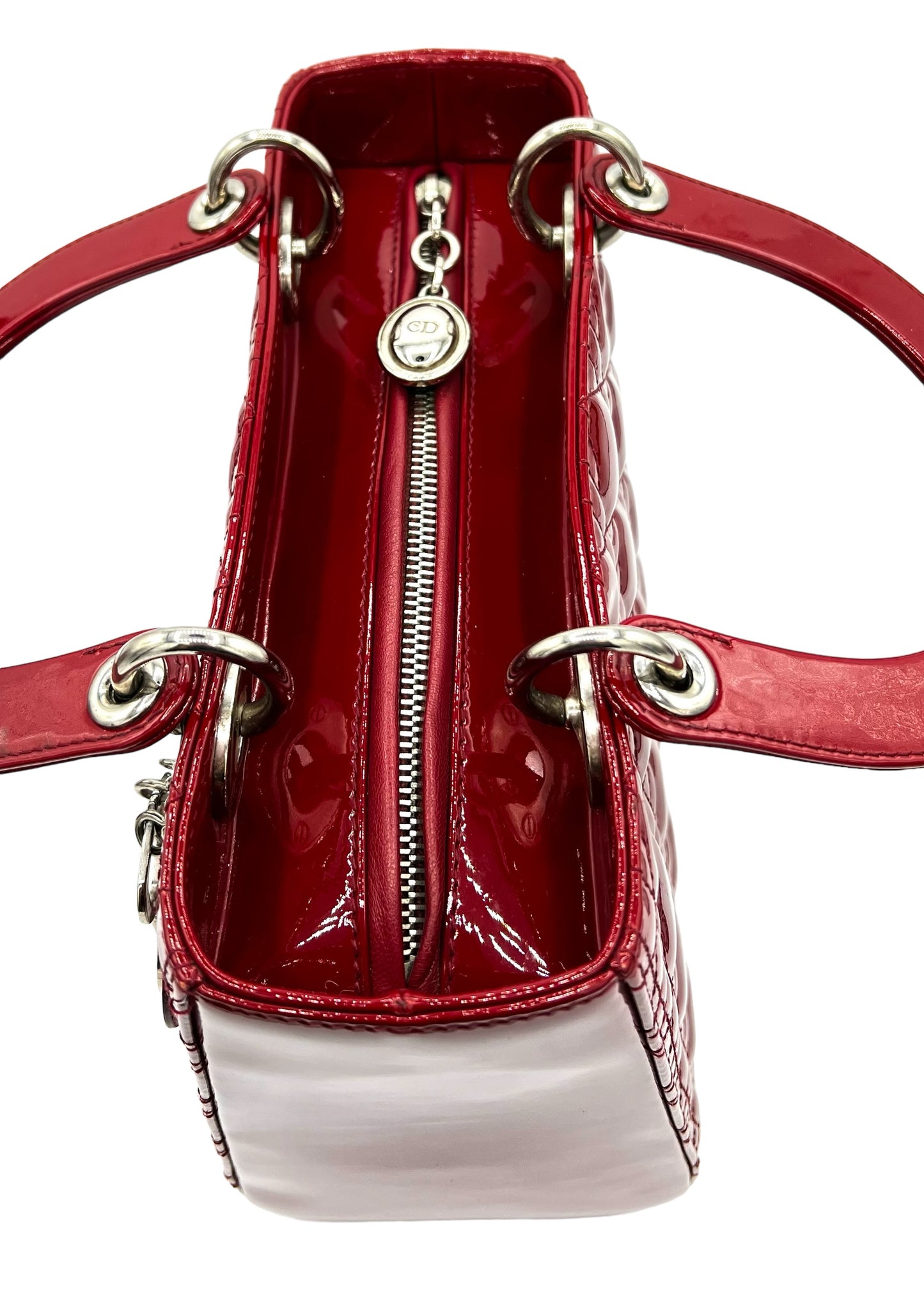 DIOR PATENT LEATHER SMALL BAG SHINY CHERRY