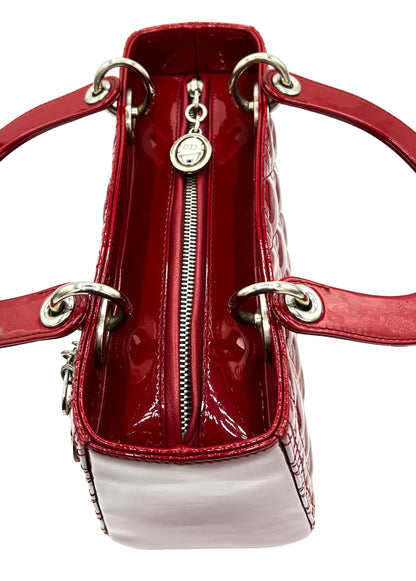 DIOR PATENT LEATHER SMALL BAG SHINY CHERRY