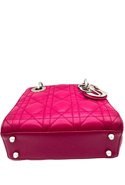 DIOR- LADY DIOR SMALL FUCHSIA