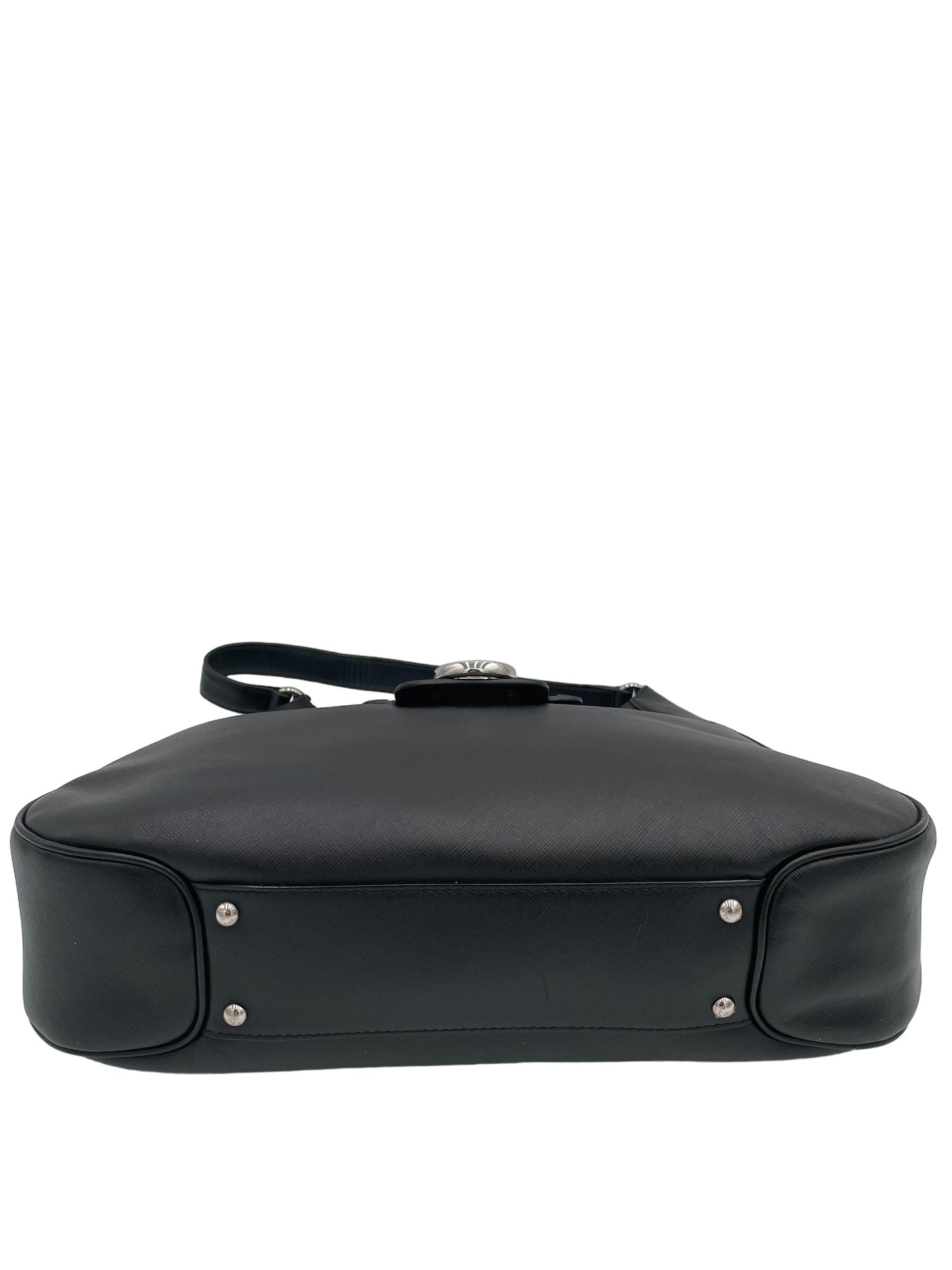 FERRAGAMO SAFFIANO HOBO BLACK