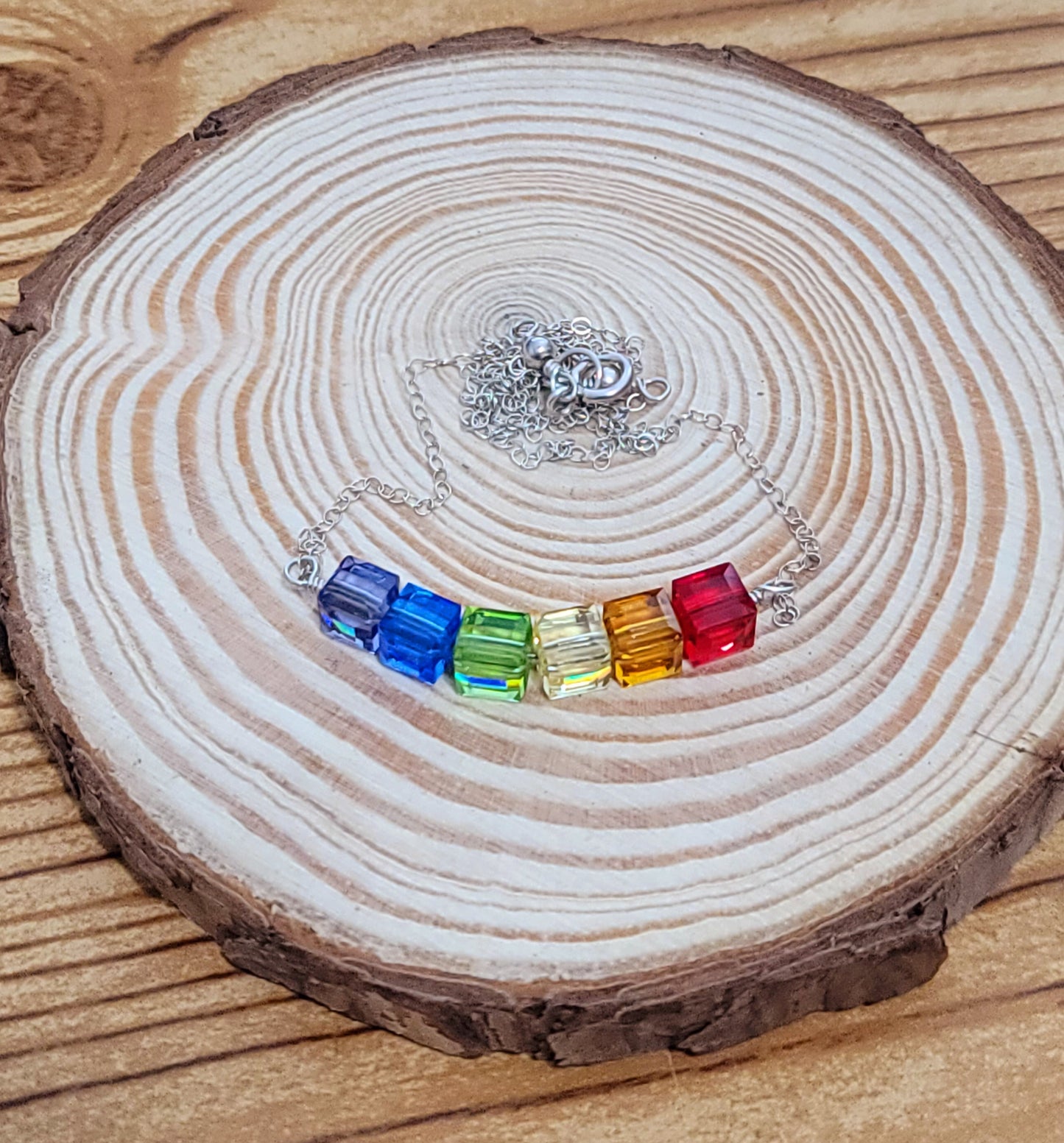 Handmade Swarovski Sterling Silver Pride Necklace