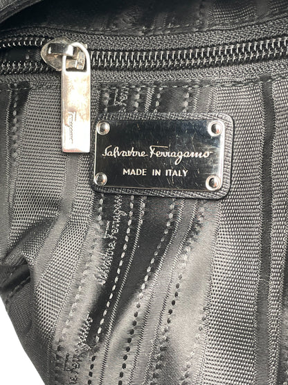 FERRAGAMO SAFFIANO HOBO BLACK