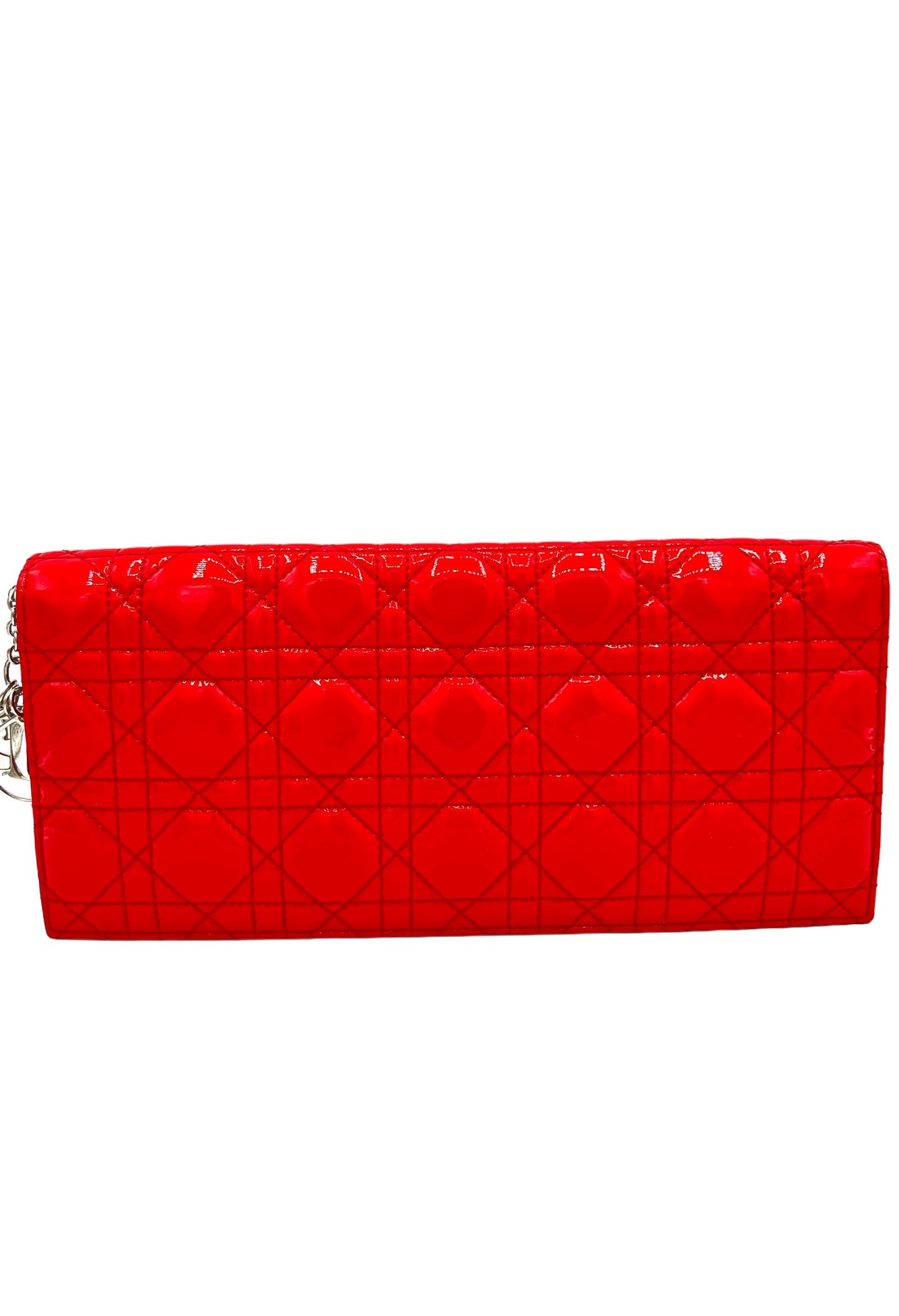 CARTERA LADY DIOR DE PIEL CANNAGE ROJA DIOR