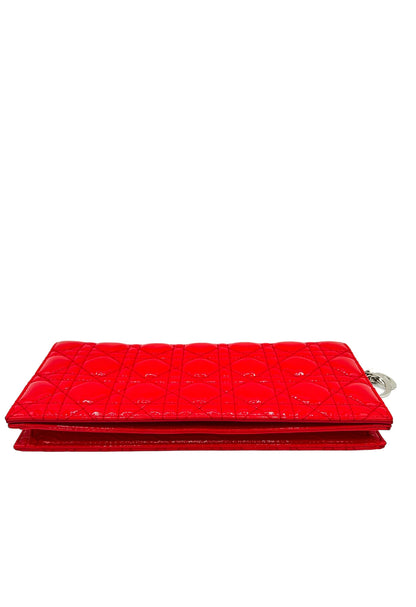 CARTERA LADY DIOR DE PIEL CANNAGE ROJA DIOR