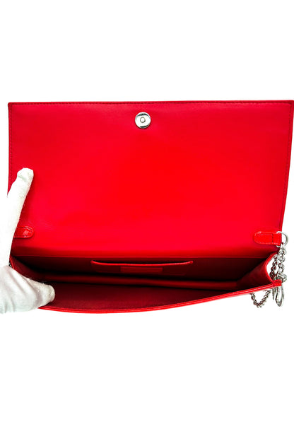 CARTERA LADY DIOR DE PIEL CANNAGE ROJA DIOR