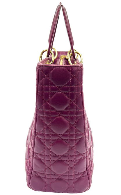 TOTE DIOR GRANDE DE CHAROL MORADO DIOR