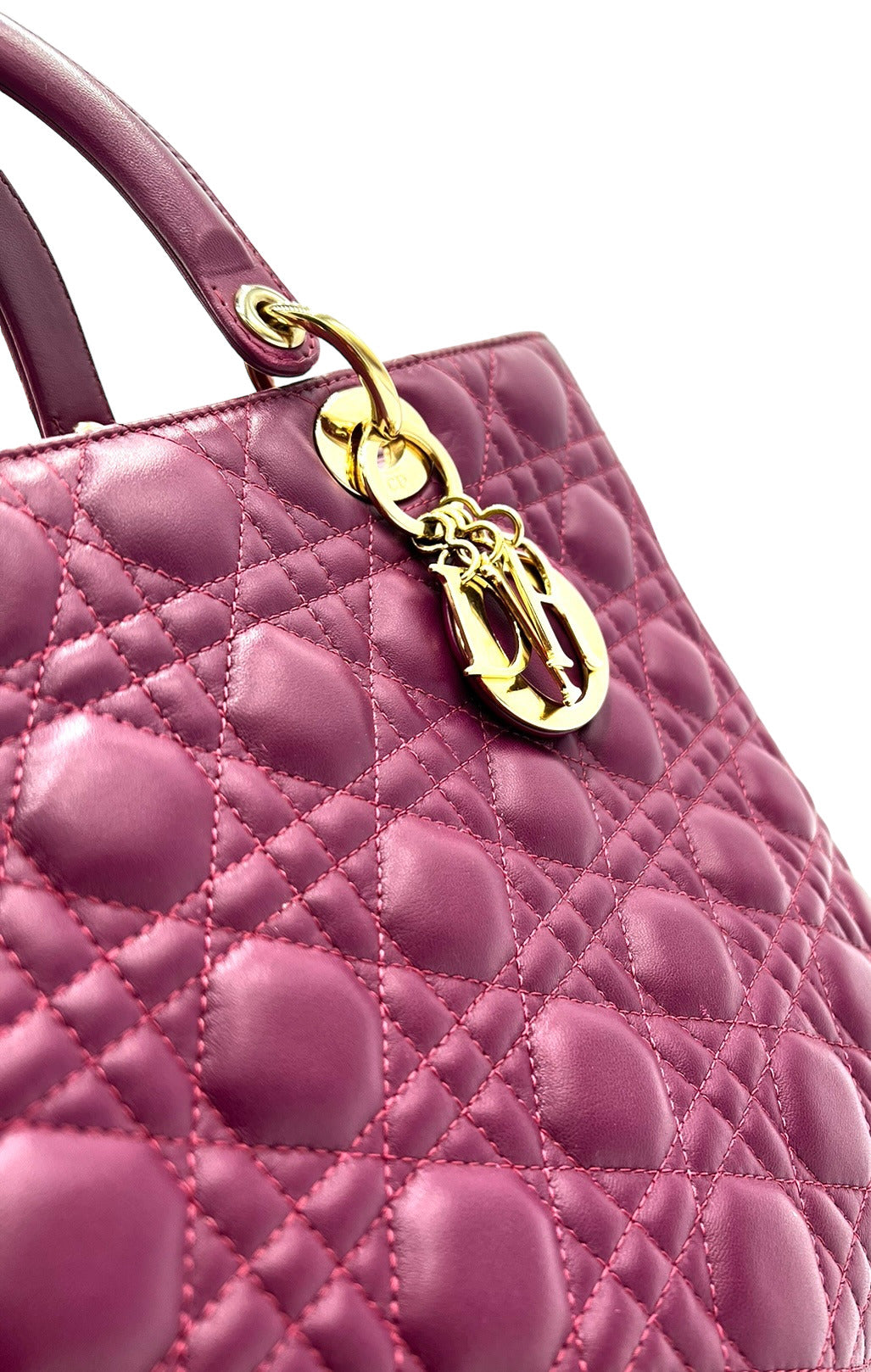 TOTE DIOR GRANDE DE CHAROL MORADO DIOR