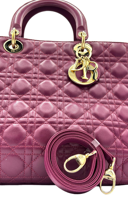 TOTE DIOR GRANDE DE CHAROL MORADO DIOR