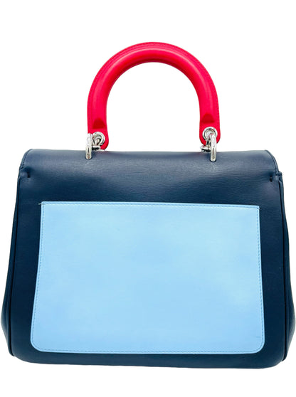 BOLSO MINI CON SOLAPA BE DIOR DE PIEL AZUL DIOR