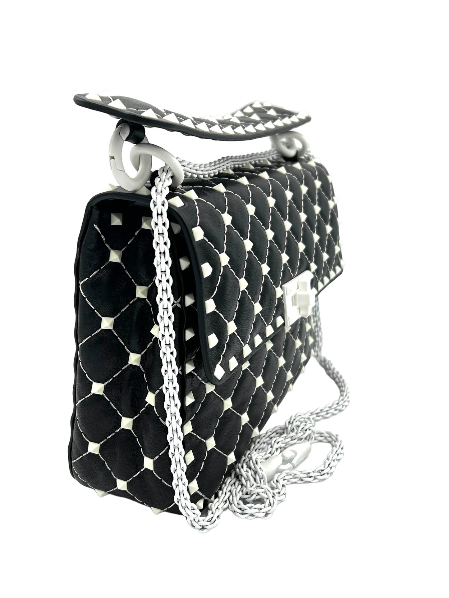 VALENTINO LEATHER FREE ROCKSTUD SPIKE CROSSBODY BAG