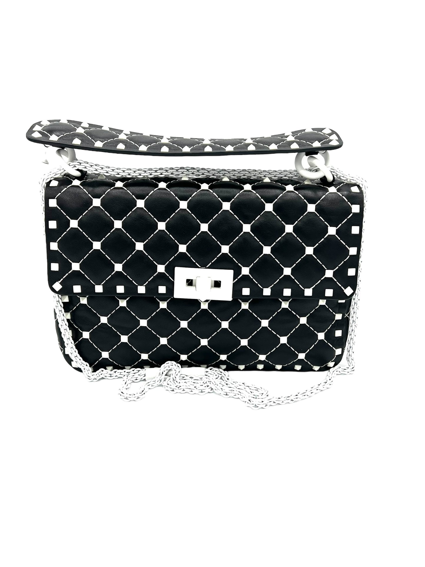 VALENTINO LEATHER FREE ROCKSTUD SPIKE CROSSBODY BAG