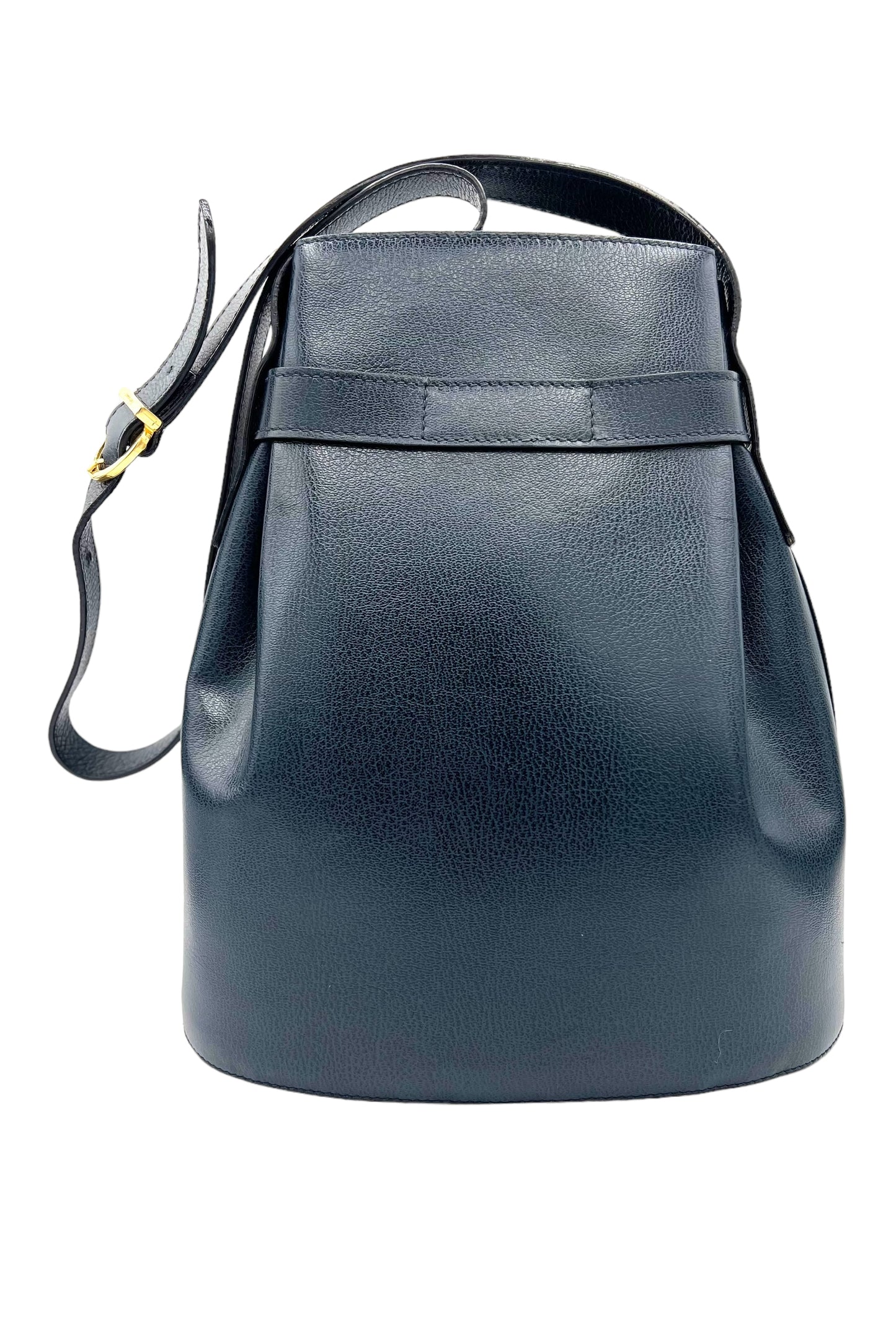 FERRAGAMO SHOULDER GANCINI BUCKET BAG