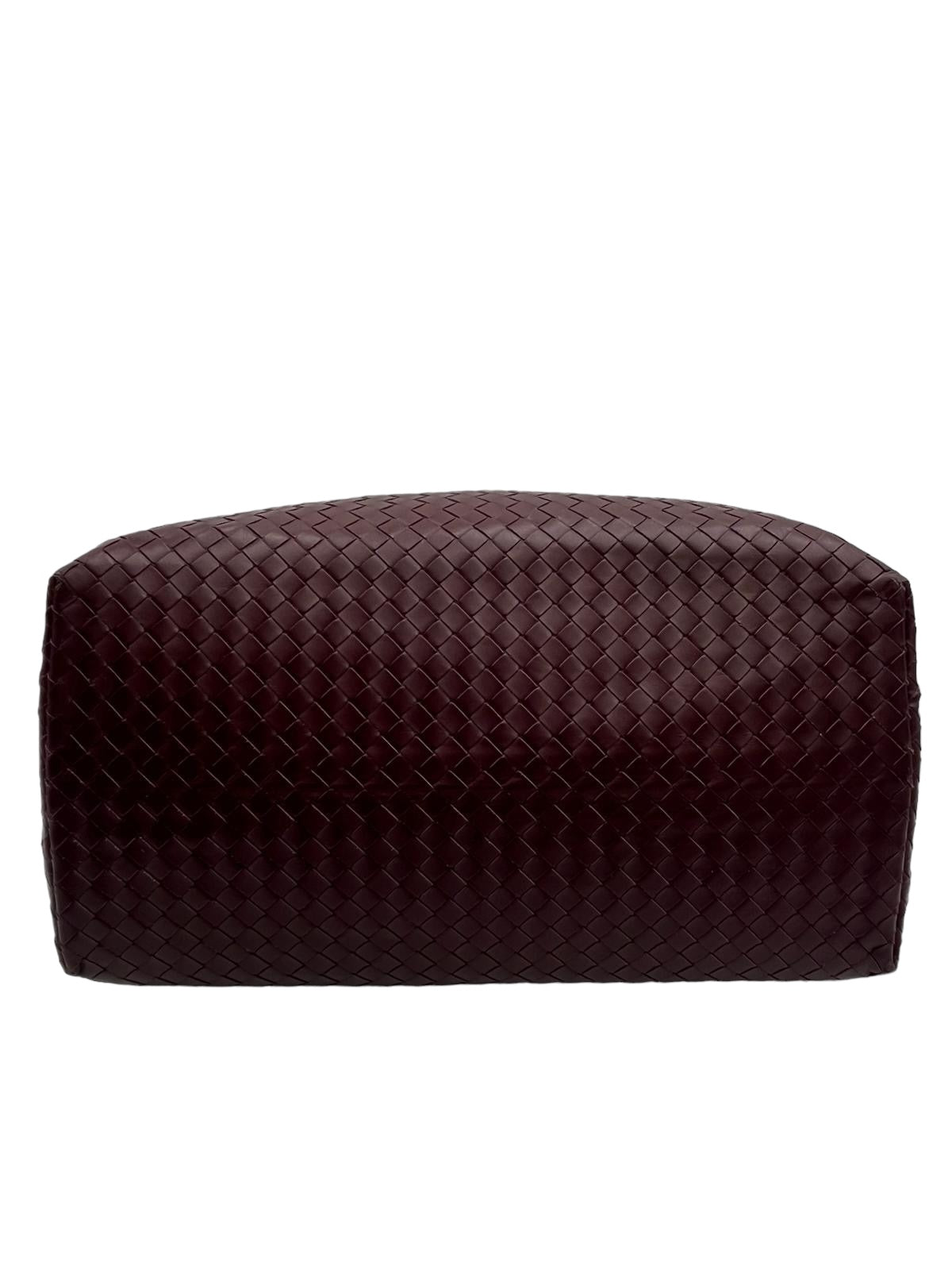 BOTTEGA VENETA INTRECCIATO BURGUNDY ROMA TOTE