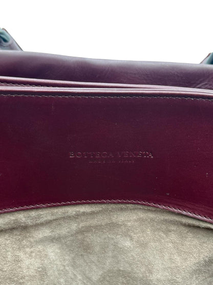 BOTTEGA VENETA INTRECCIATO BURGUNDY ROMA TOTE