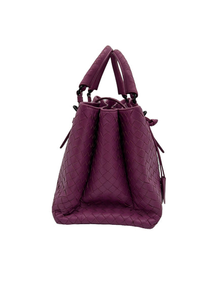 BOTTEGA VENETA INTRECCIATO PINK ROMA TOTE SMALL