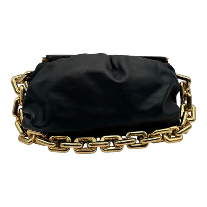 BOTTEGA VENETA LEATHER CHAIN POUCH BLACK