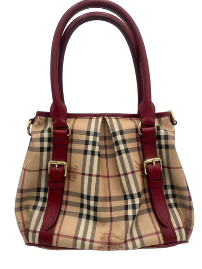 BURBERRY NORTHFIELD CONVERTIBLE TOTE HAYMARKET COATED CANVAS