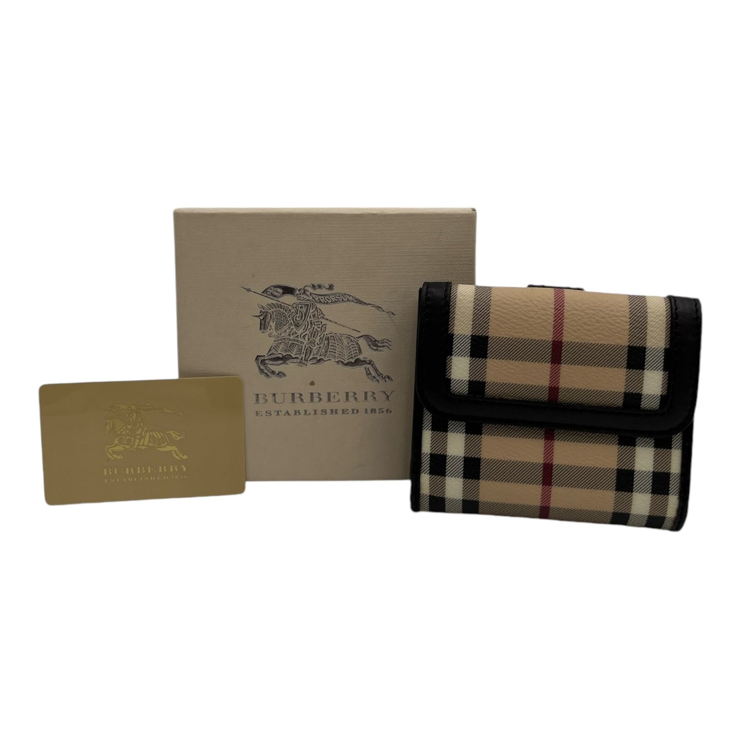 BURBERRY HAYMARKET CHECK COMPACT WALLET