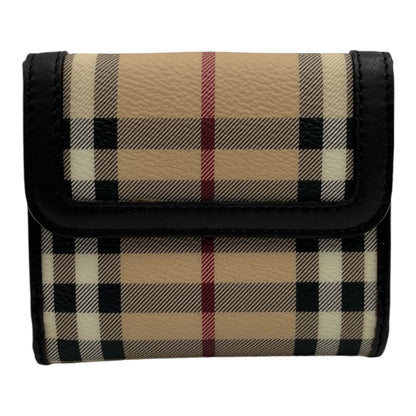 BURBERRY HAYMARKET CHECK COMPACT WALLET