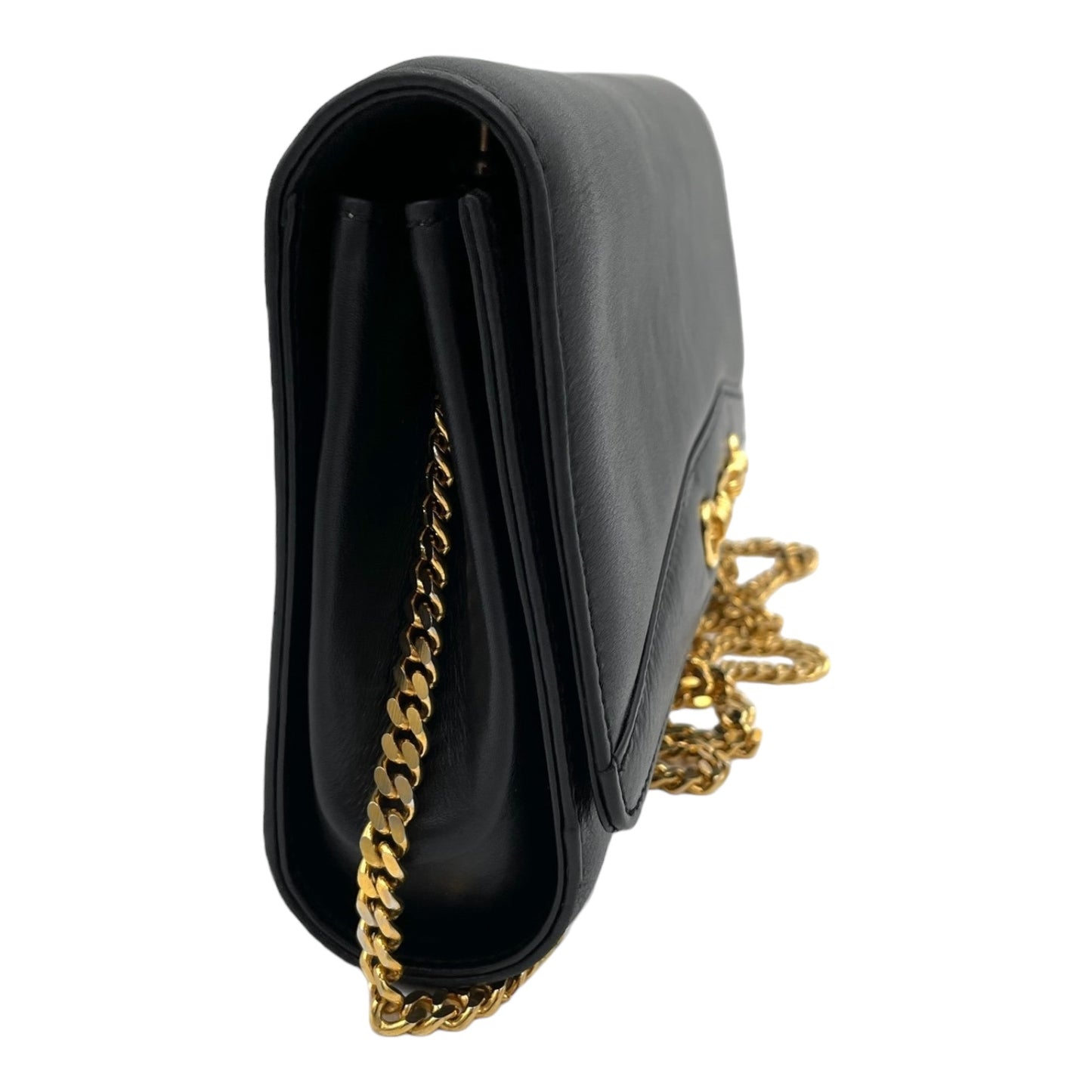 CELINE - 2 WAY CHAIN SHOULDER HORSEBIT CALF LEATHER BAG