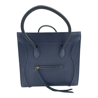 CELINE BLUE DRUMMED CALFSKIN LUGGAGE TOTE