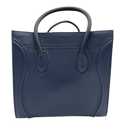 CELINE BLUE DRUMMED CALFSKIN LUGGAGE TOTE