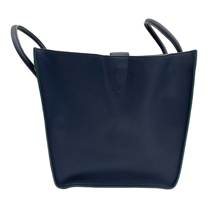 CELINE BLUE DRUMMED CALFSKIN LUGGAGE TOTE