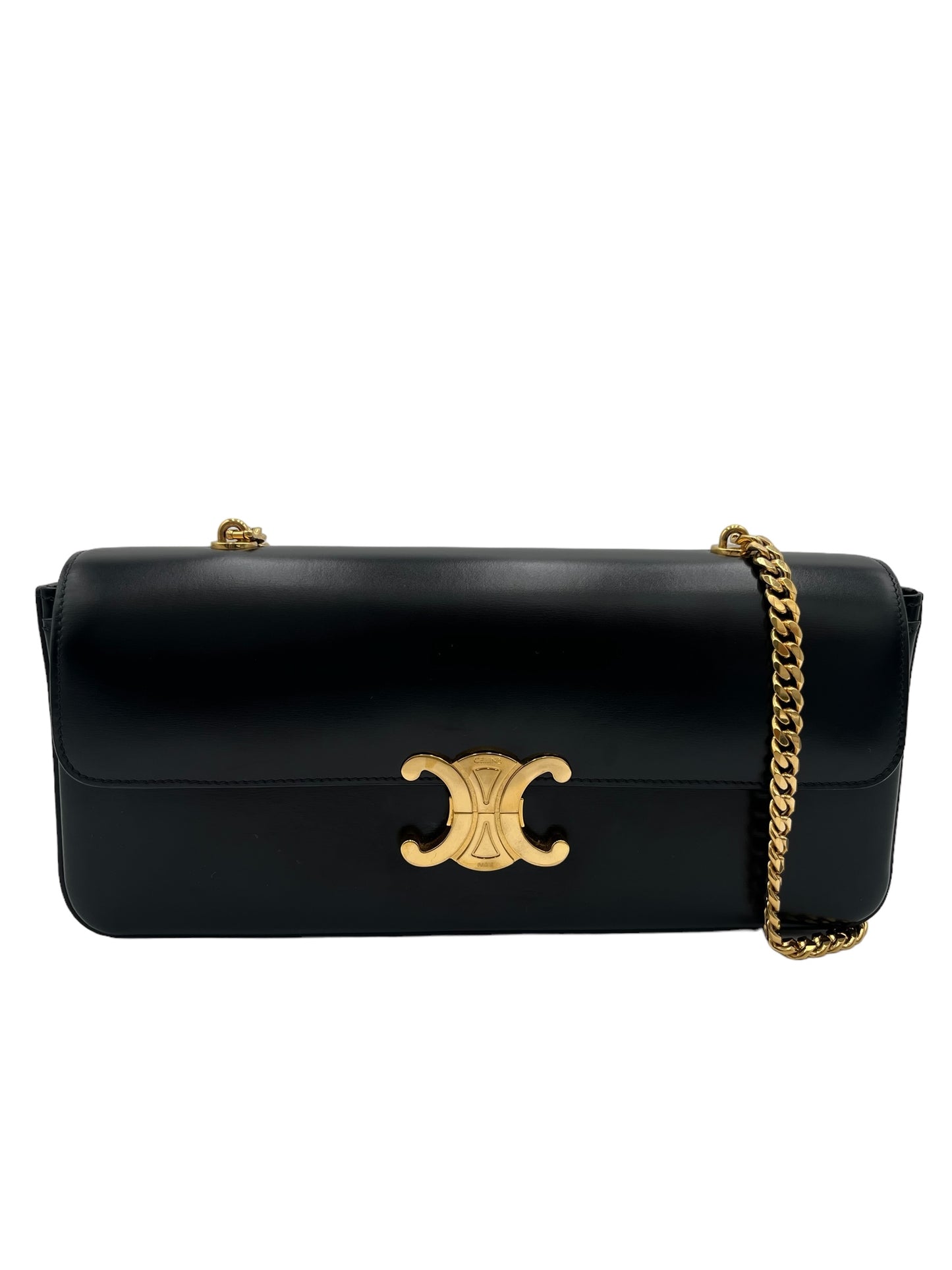 CELINE SHINY CALFSKIN TRIOMPHE CHAIN