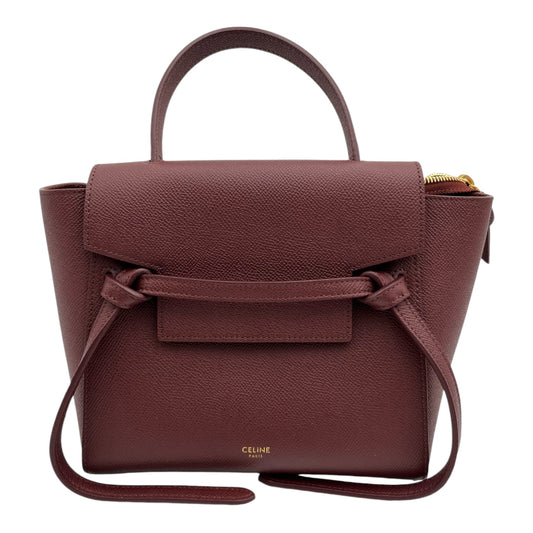 CELINE BELT BAG NANO IN BURGUNDY