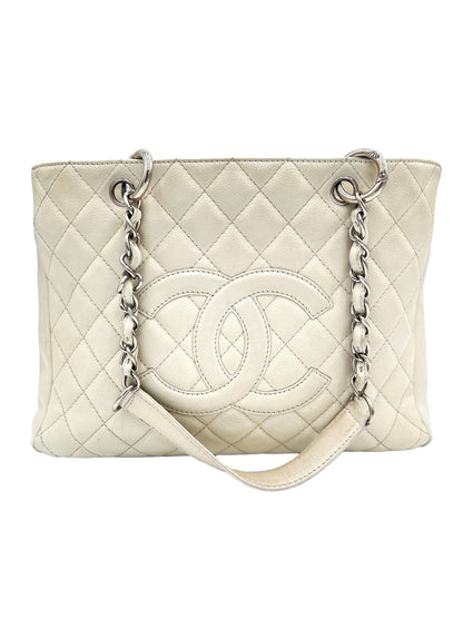 CHANEL GRAND SHOPPING TOTE WHITE