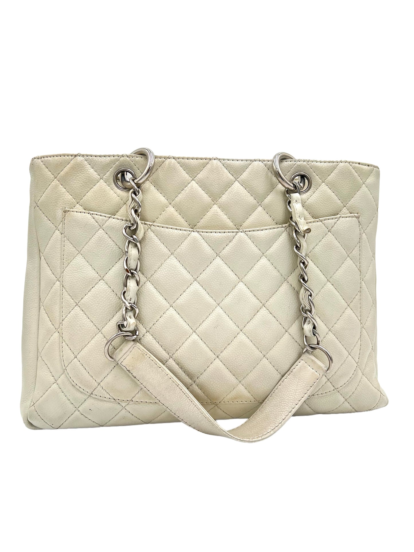 CHANEL GRAND SHOPPING TOTE WHITE