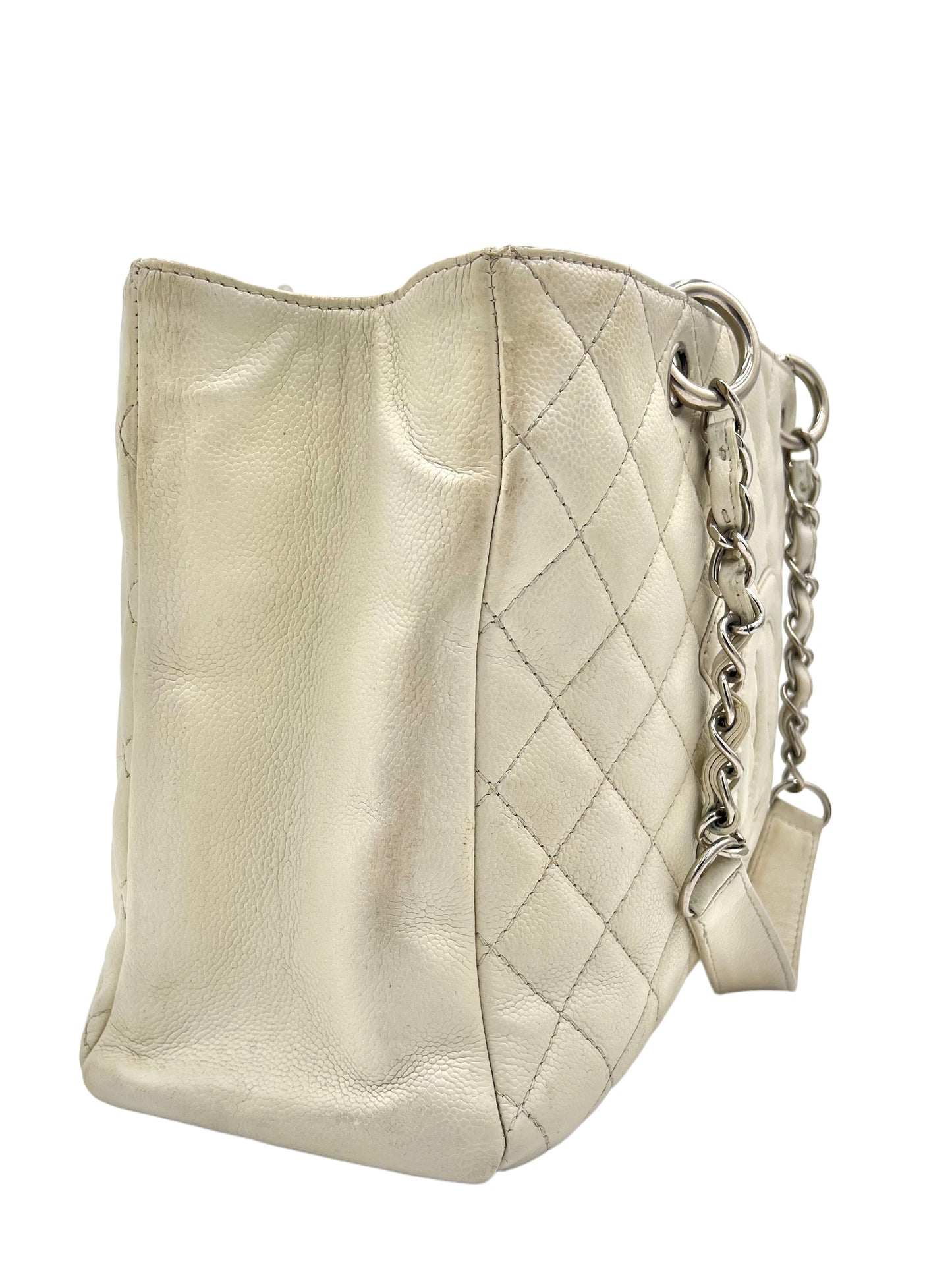 CHANEL GRAND SHOPPING TOTE WHITE