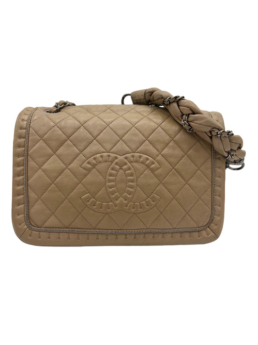 CHANEL ISTANBUL ACCORDION FLAP BAG QUILTED AGED LEATHER SMALL