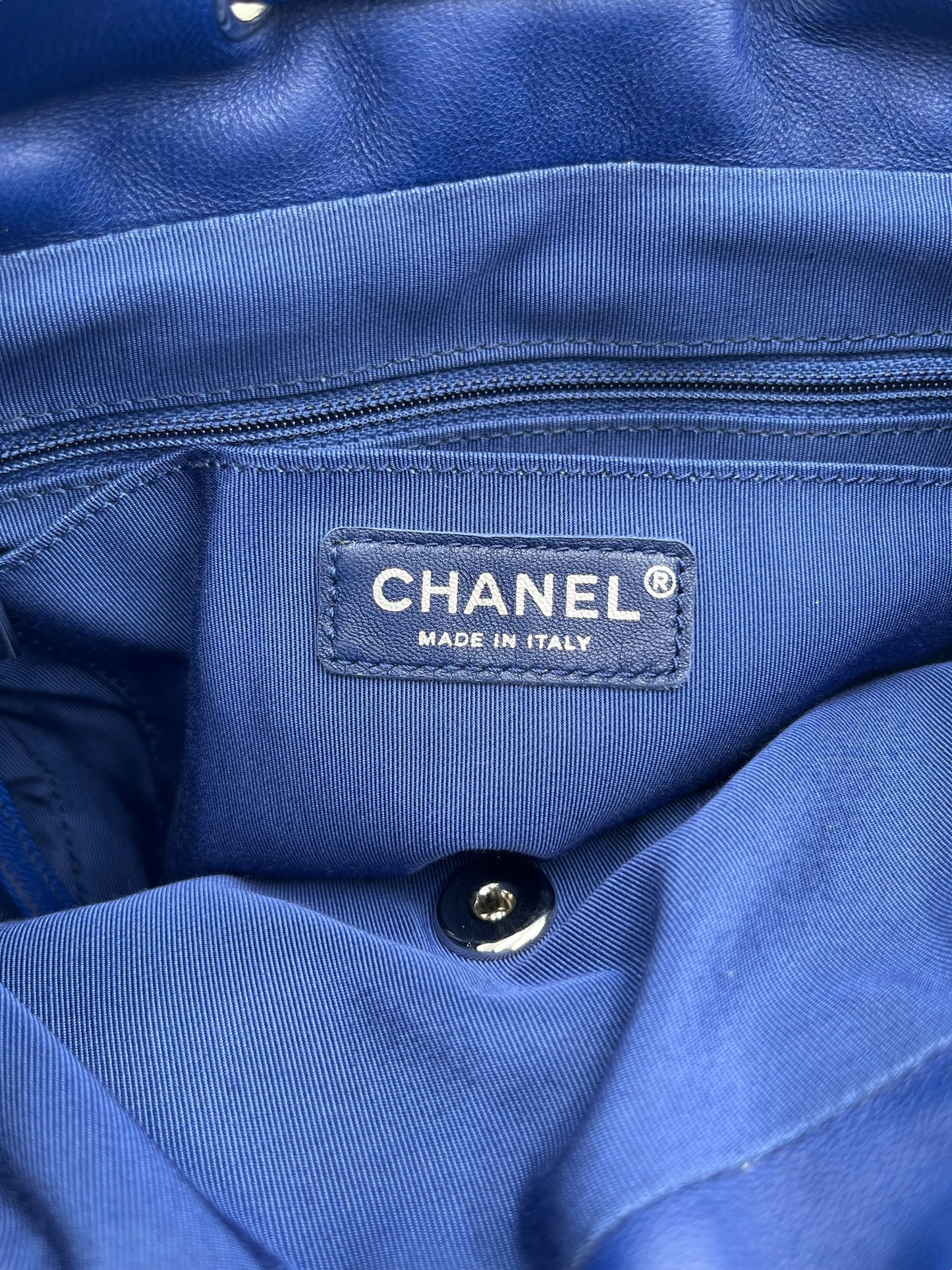 CHANEL BLUE QUILTED LAMBSKIN URBAN SPIRIT BACKPACK LARGE