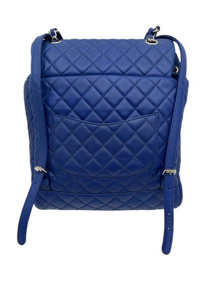 CHANEL BLUE QUILTED LAMBSKIN URBAN SPIRIT BACKPACK LARGE