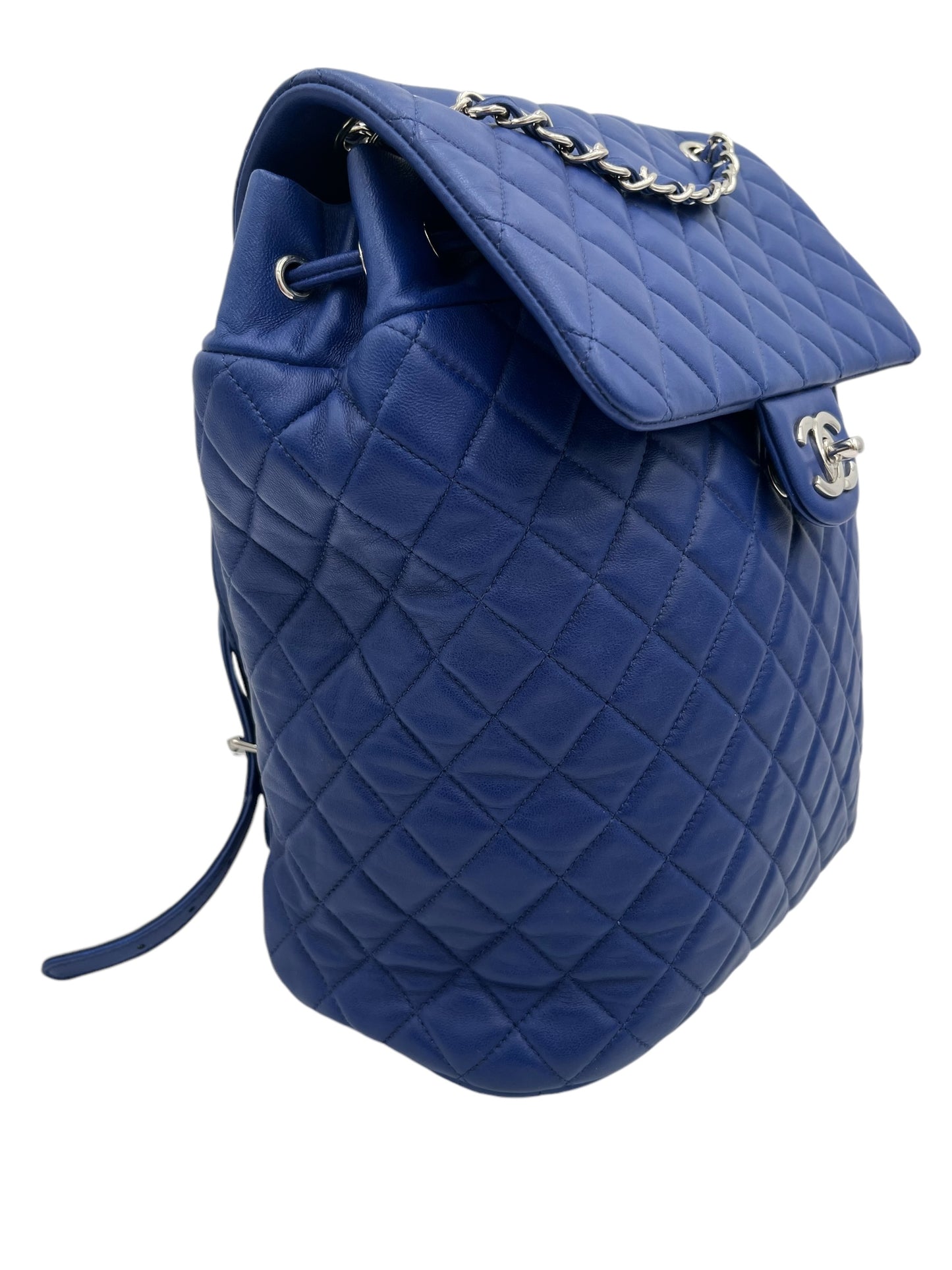 CHANEL BLUE QUILTED LAMBSKIN URBAN SPIRIT BACKPACK LARGE