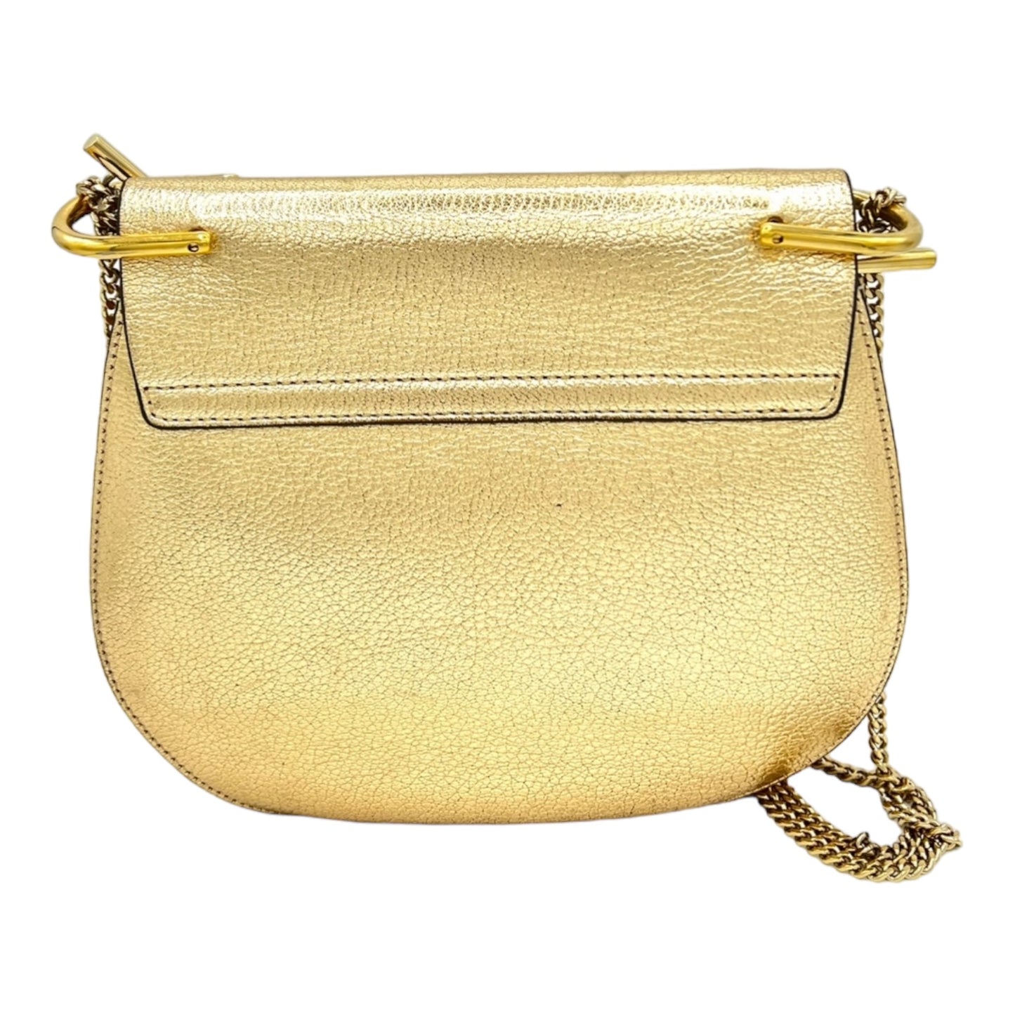 CHLOE DREW METALLIC LEATHER CROSSBODY BAG