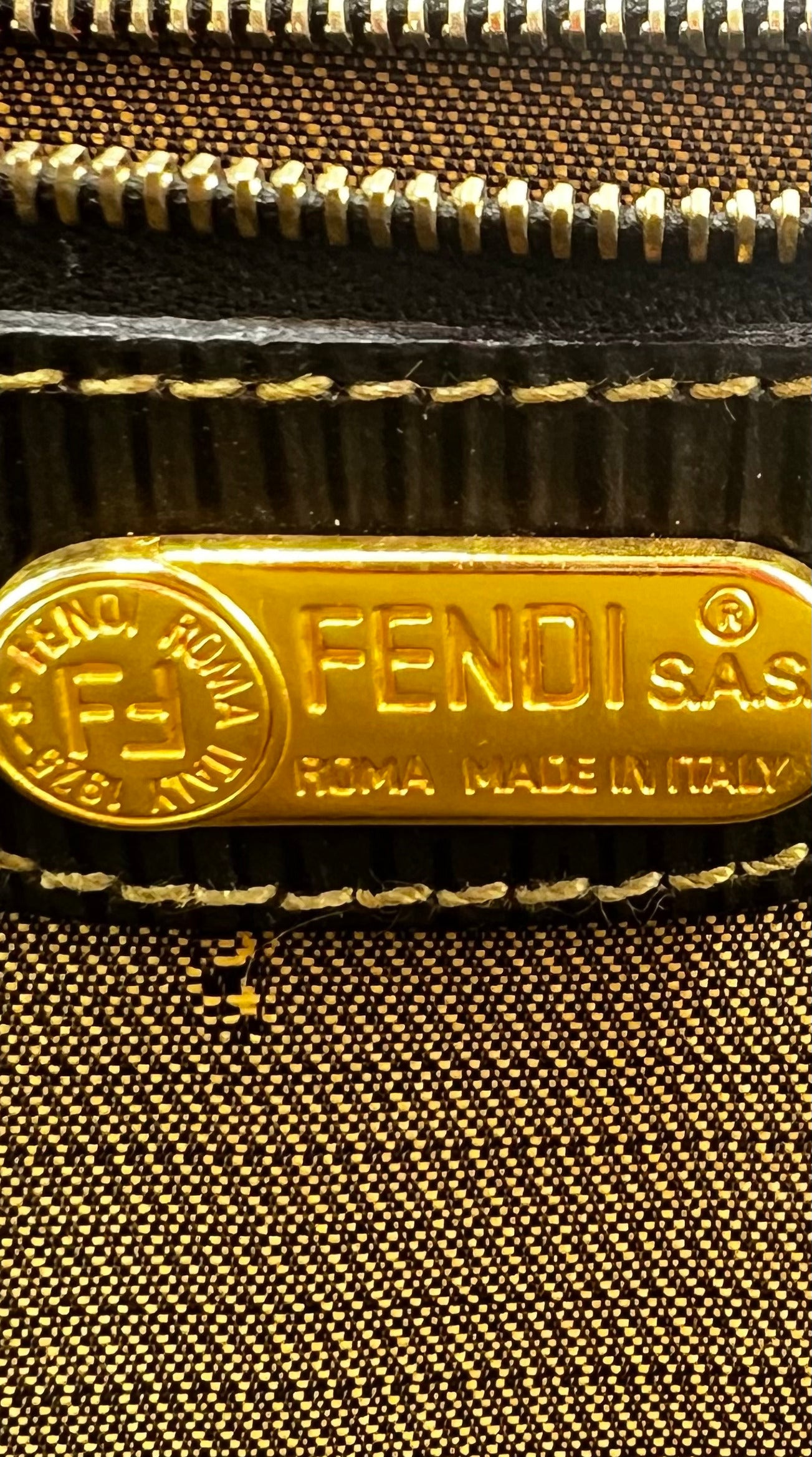 FENDI BOLSO DE MANO DE DOS VÍAS CON ESTAMPADO ZUCCA AÑOS 90