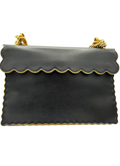 FENDI-KAN LEATHER SHOULDERBAG