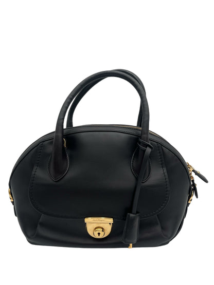 FERRAGAMO CALFSKIN FIAMMA BAG BLACK