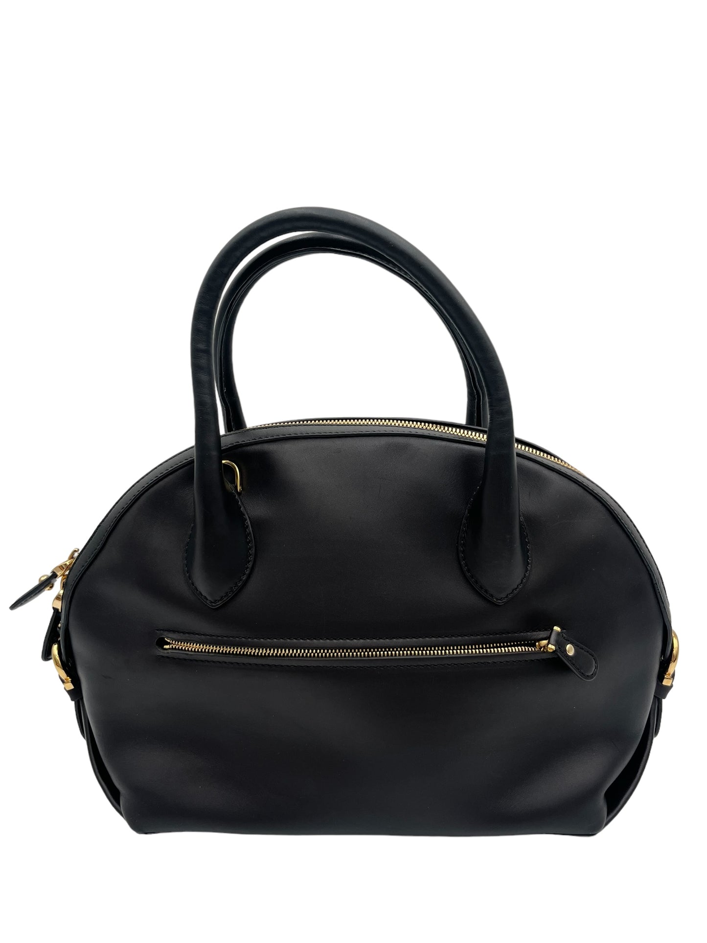 FERRAGAMO CALFSKIN FIAMMA BAG BLACK