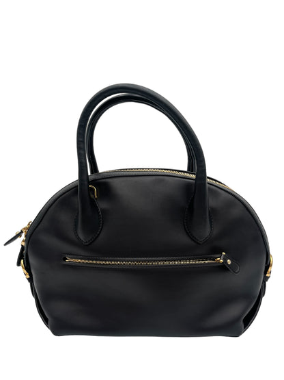 FERRAGAMO CALFSKIN FIAMMA BAG BLACK