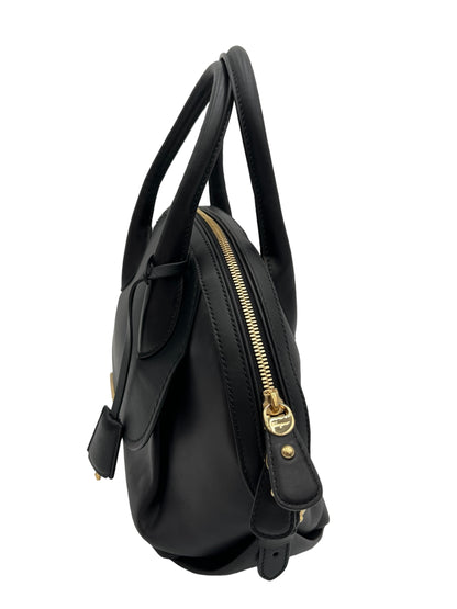 FERRAGAMO CALFSKIN FIAMMA BAG BLACK