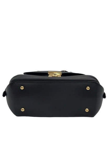 FERRAGAMO CALFSKIN FIAMMA BAG BLACK