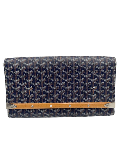 GOYARD GOYARDINE MONTE CARLO BOIS CLUTCH BLUE