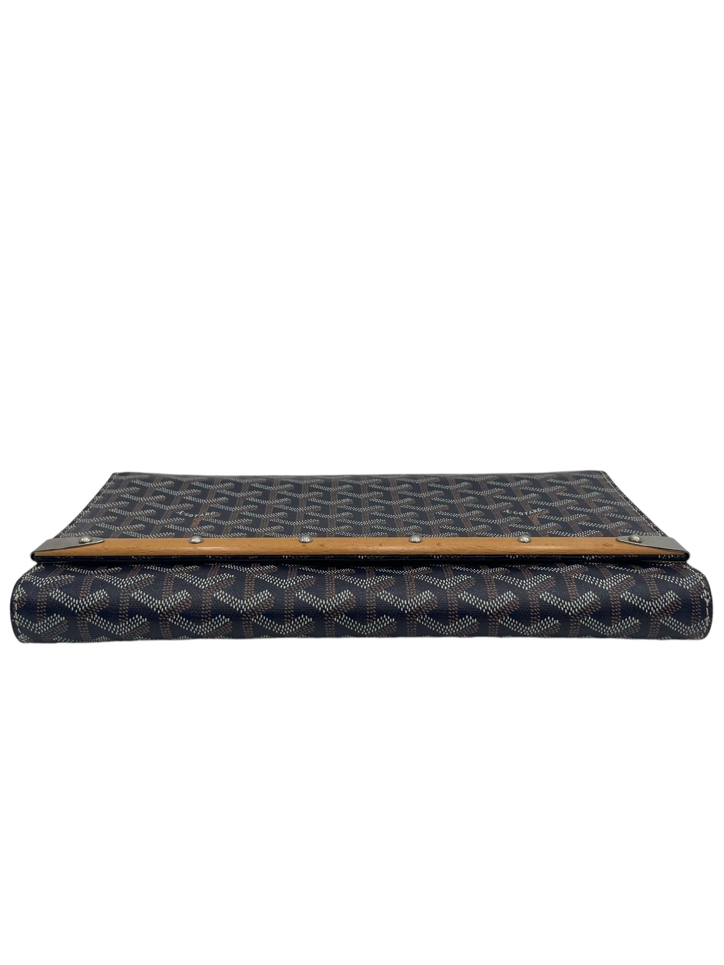 GOYARD GOYARDINE MONTE CARLO BOIS CLUTCH BLUE